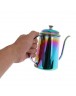 7Color 650ml Coffee Tea Pot Hand Coffee Pot Small Mouth Pot