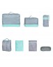 7pcs/set Diamond Travel Storage Bag Breathable Clothing Holder