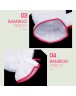 2pcs Bamboo Fiber Washing Gloves Warp Oil Decontamination Gloves