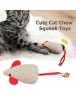 Pet Cat Chew Squeak Toys Plush Little Mouse Sounding Toy with Bells