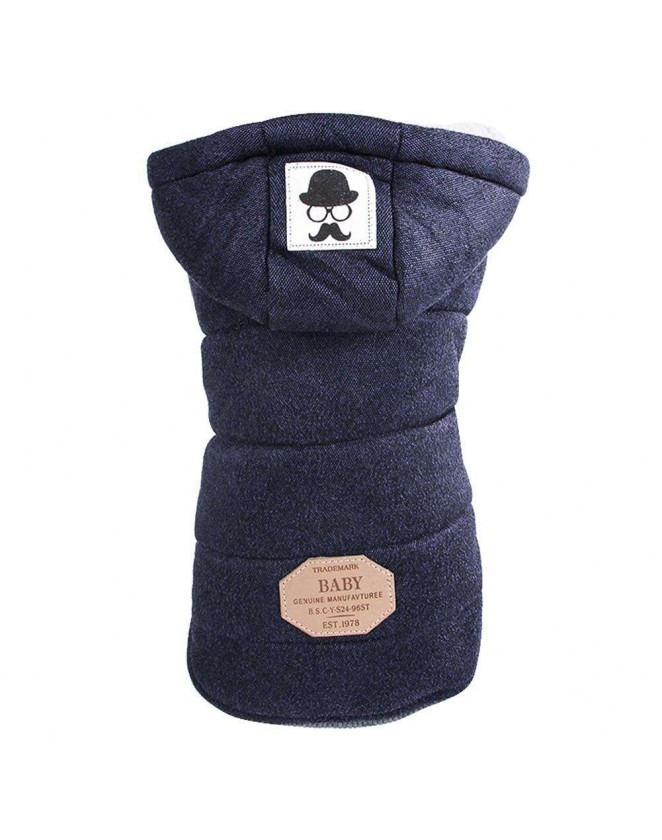 Two Feet Winter Warm Pet Dogs Jackets Soft Cotton Casual Puppy Outfits Coat