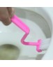 Portable Toilet Brush Bathroom Scrubber V-Type Cleaner Bent Bowl Handle