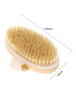 Soft Natural Bristle SPA Brush Wooden Bath Shower Brush Skin Body Massager