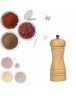 Solid Wood Manual Grinder Salt Pepper Mill Spice Peppercorn Seasoning Jar